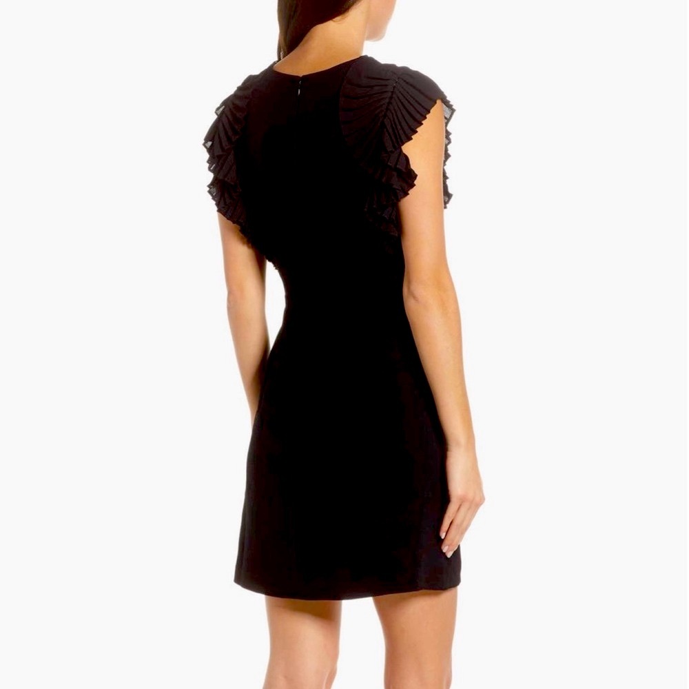 Chelsea28 Flutter Cap Sleeve Black Crepe Dress – Women’s Small